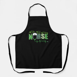 Irish Nurse Shamrock Stethoscope St Patrick's Day Apron