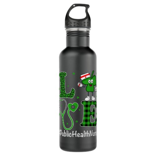 Irish Nurse Shirt St Patricks Day Love Public Heal Stainless Steel Water Bottle