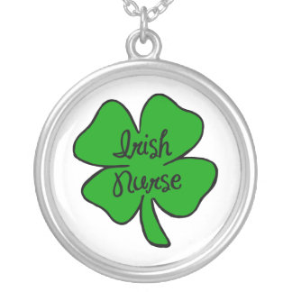 Irish Nurse Silver Plated Necklace