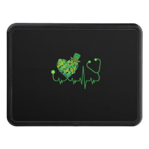 Irish Nurse St Patricks Day Tee Stethoscope & Hear Hitch Cover
