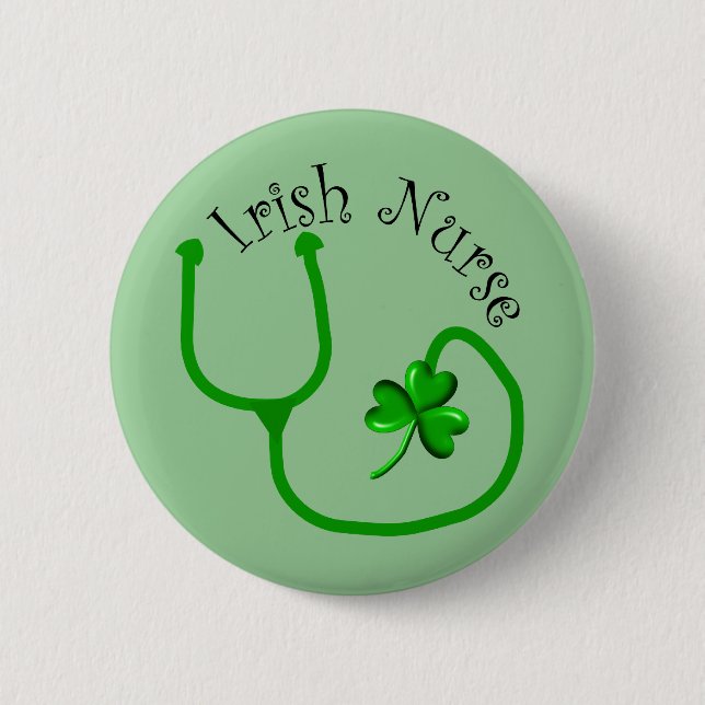 Irish Nurse T-Shirts and Gifts Pinback Button (Front)