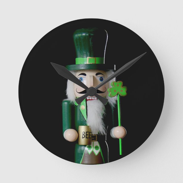 Irish Nutcracker Round Clock (Front)