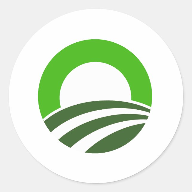 Irish Obama Classic Round Sticker (Front)