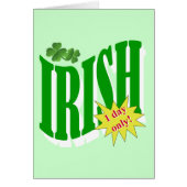 Irish one day only (Front)