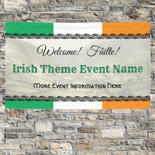 Irish or Ireland Theme Event Welcome Banner
