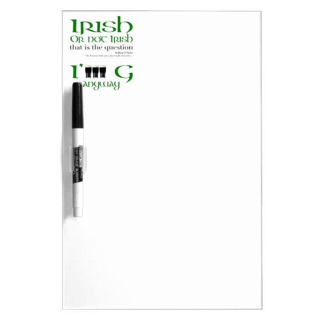 Irish or not Irish St Patrick's Day Message Board (Front)
