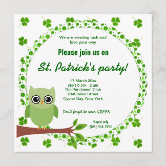 Irish Owl Invitation