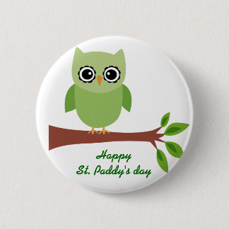 Irish Owl Pinback Button