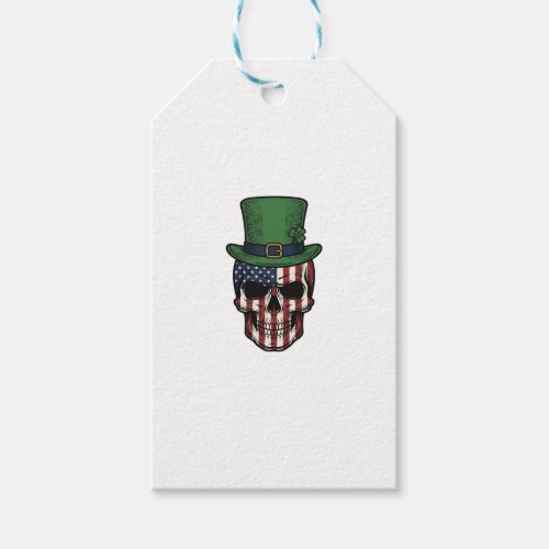 Irish Patriotic Skull Vintage Engraving Shirt Desi Gift Tags