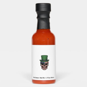 Irish Patriotic Skull Vintage Engraving Shirt Desi Hot Sauces