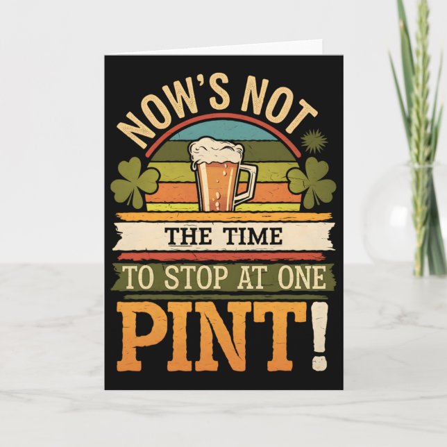 Irish Patty's Green St Paddy Funny Saint Patricks  Card (Front)