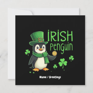 Irish Penguin A Lucky Blend of Fun, Humor, Charm Invitation