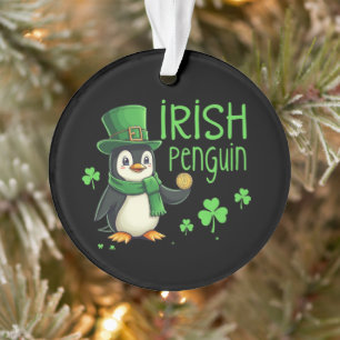 Irish Penguin A Lucky Blend of Fun, Humor, Charm Ornament