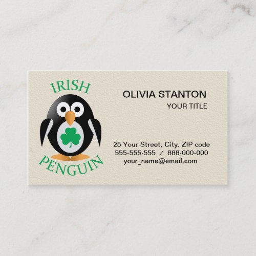 Irish penguin business card