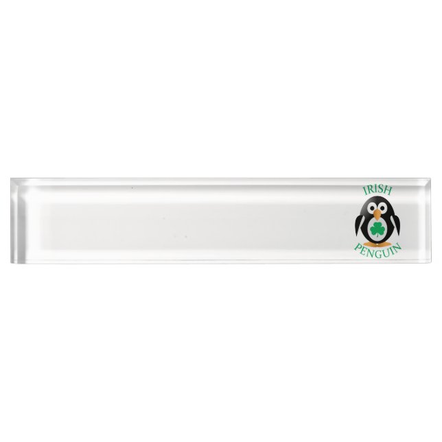 Irish penguin desk name plate (Front)