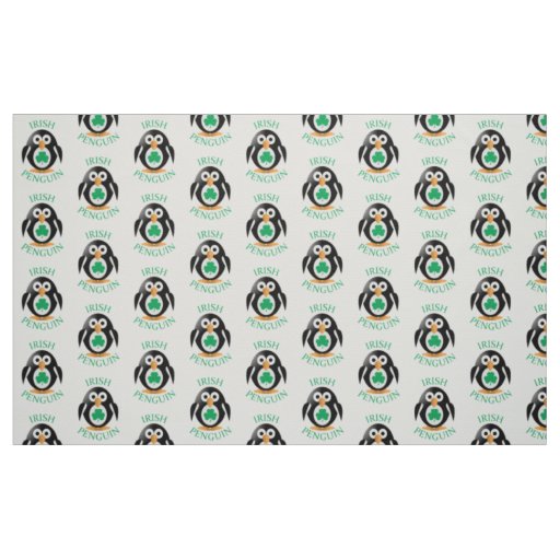 Irish penguin fabric
