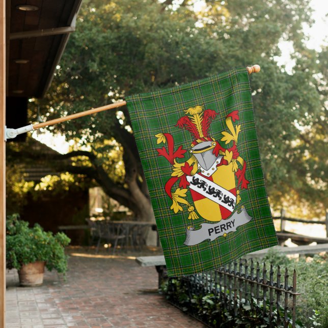  Irish Perry Coat of Arms Family Crest Ireland House Flag (In SItu)