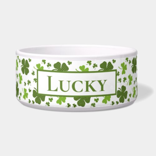 Irish Personalized Large Dog Bowl  Lucky
