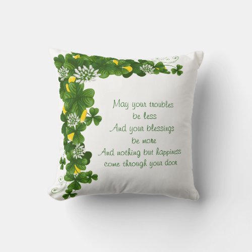 Irish Pillow_May Your Blessings Be More Throw Pillow