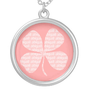 Irish Pink Shamrock Abigail Necklace