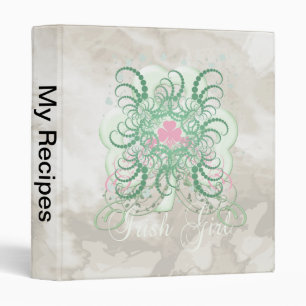 Irish Pink SHamrock Binder