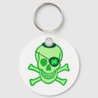 Irish Pirate Skull Keychain