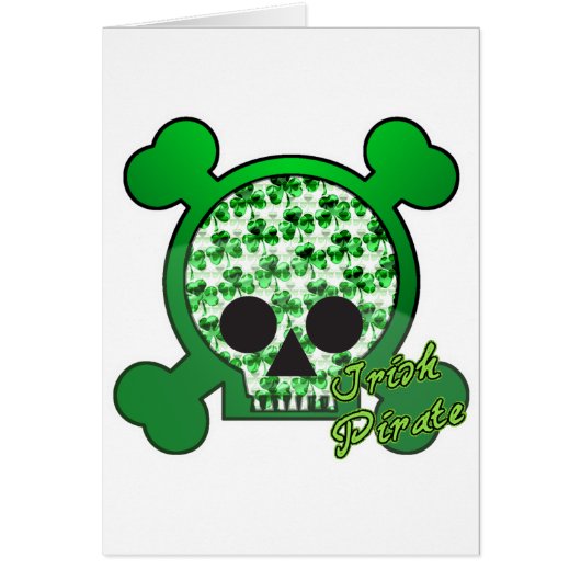 irish pirate skully skull cards (Front)