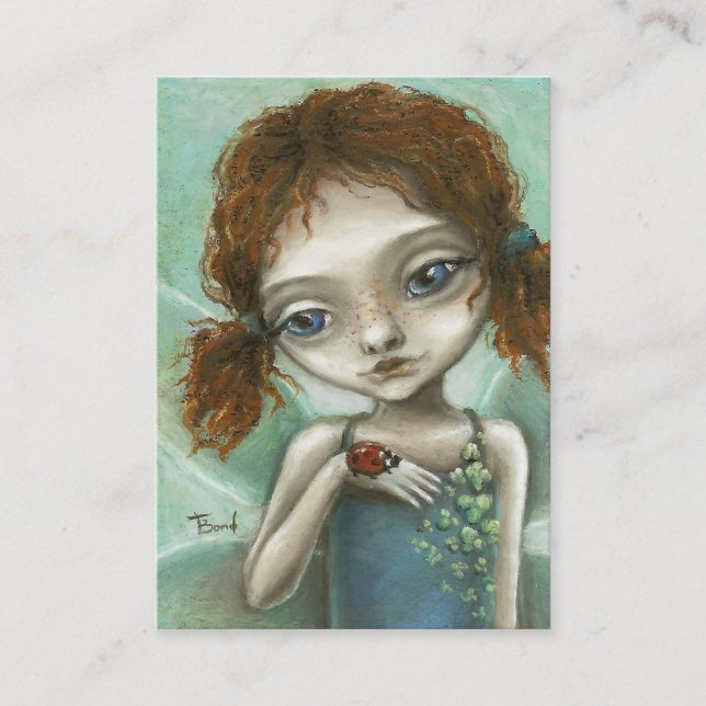 Irish Pixie ACEO prints Business Card (Front)