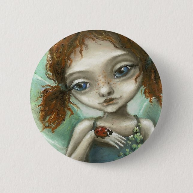 Irish Pixie Pinback Button (Front)