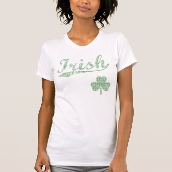 Irish Plaid Shamrock T-shirt by irishprideshirts at Zazzle