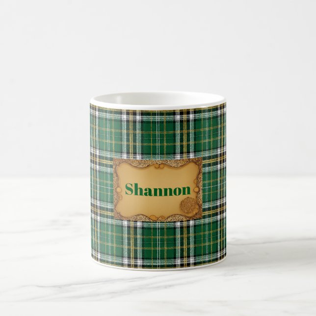 Irish Plaid St. Patrick's Day Coffee Mug (Center)