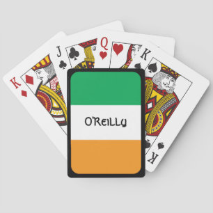 Irish Poker Player Personalized Tricolour Flag Bic Cards
