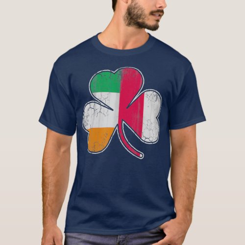Irish Polish Flag Shamrock T_Shirt