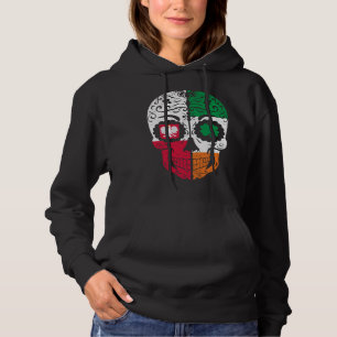 Irish Polish Sugar Skull Ireland Poland Flag St Pa Hoodie