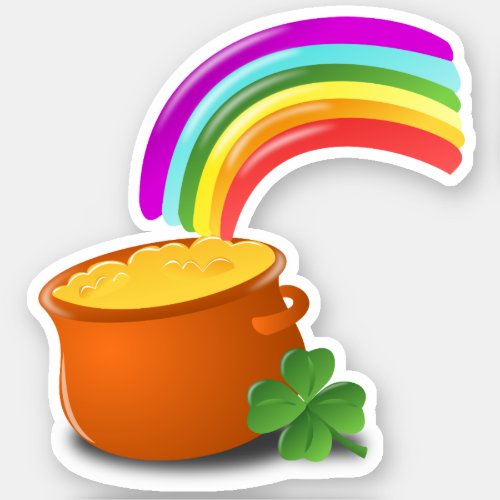 Irish Pot O Gold Sticker