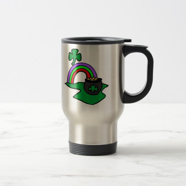 Irish Pot of Gold For St Patricks Day Mug (Right)