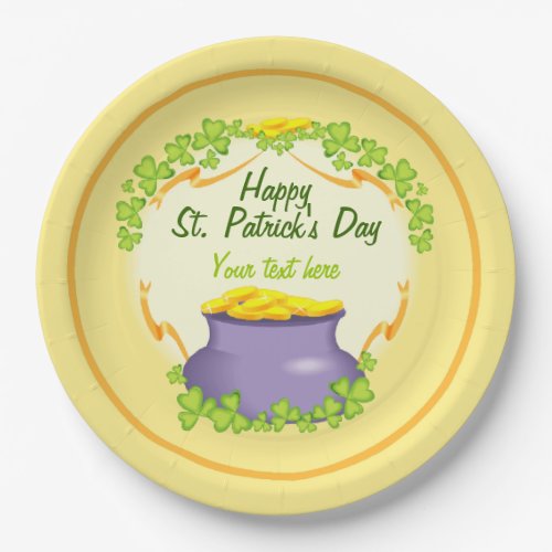 Irish Pot of Gold Paper Plates