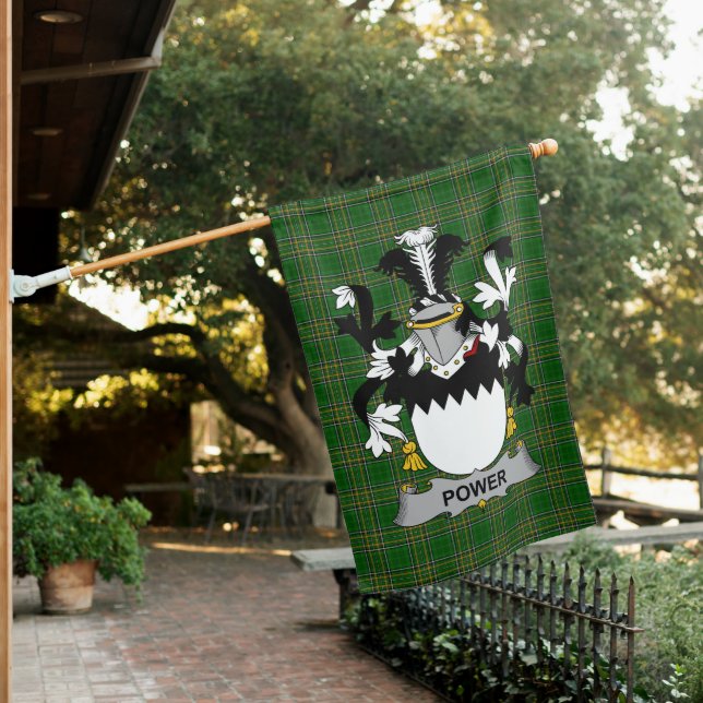  Irish Power Coat of Arms Family Crest Ireland House Flag (In SItu)
