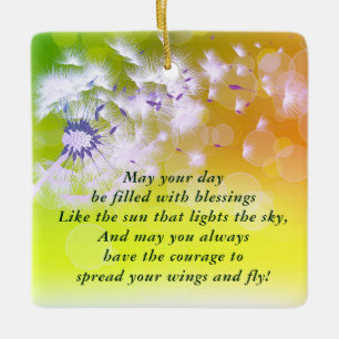 Irish Prayer and Blessing Personalized Christmas Ceramic Ornament