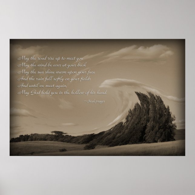 Irish Prayer, Blessing gifts Imaginative Imagery Poster (Front)