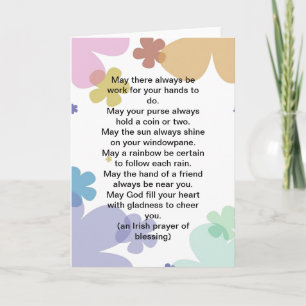 Irish Prayer Blessing Greeting Card