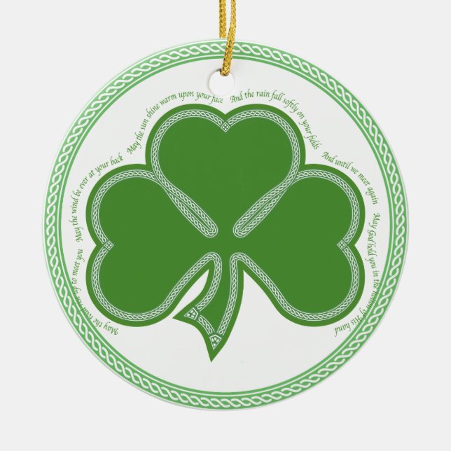 Irish Prayer Ceramic Ornament (Front)