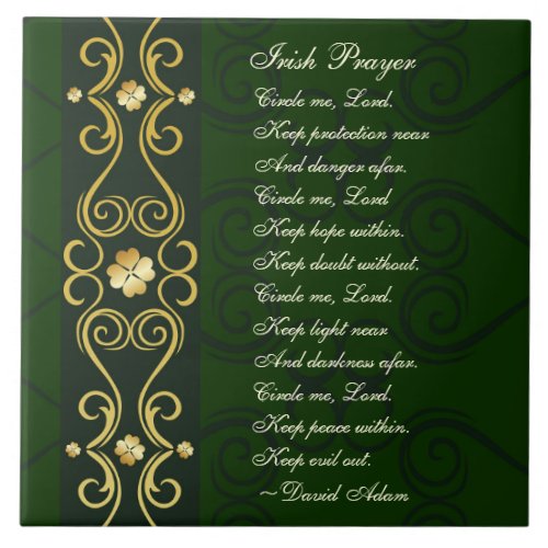 Irish Prayer Circle me Lord Ceramic Tile