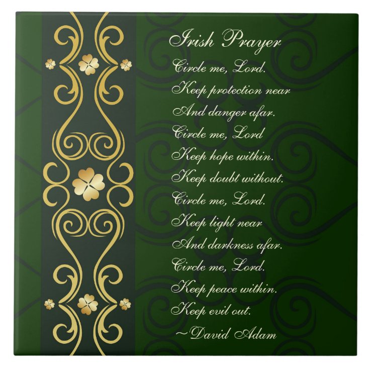 Irish Prayer, Circle me Lord, Ceramic Tile | Zazzle