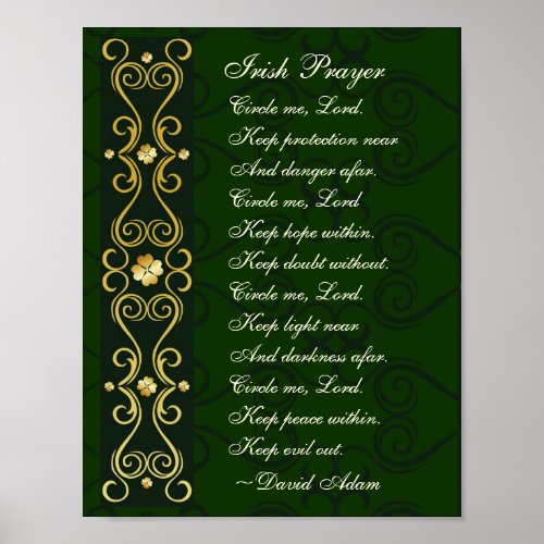 Irish Prayer Circle me Lord Poster