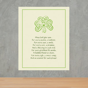 Irish Prayer Faux Poster