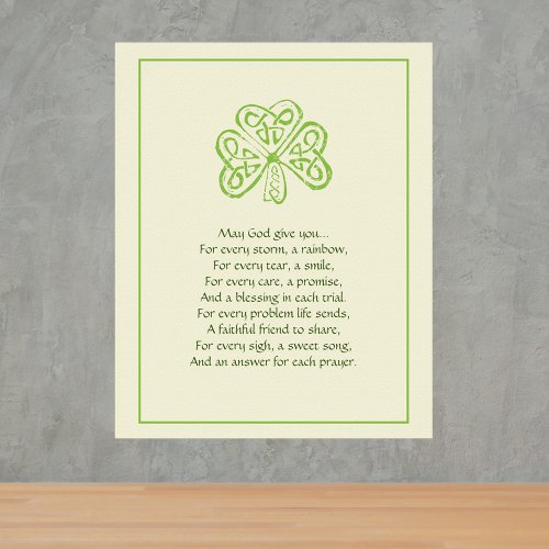 Irish Prayer Faux   Poster