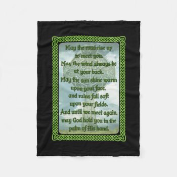 Irish Prayer Fleece Blanket by packratgraphics at Zazzle