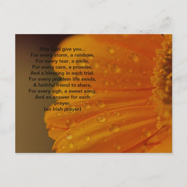 Irish Prayer Postcard (Front)