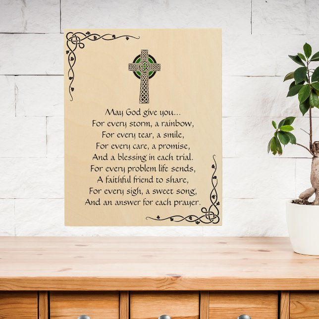 Irish Prayer Wood Canvas Wall Art (Creator Uploaded)